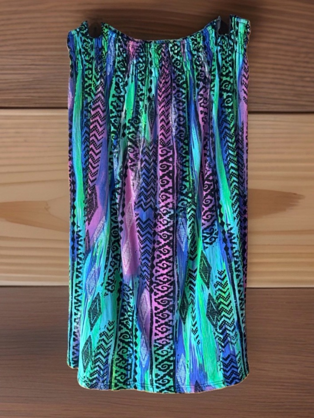 Just Love Women’s Vibrant Green Blue Purple Pink Maxi Skirt-2X-EC